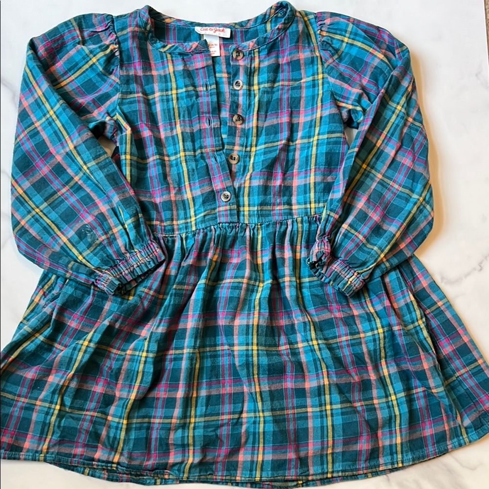Plaid Long Sleeve Dress